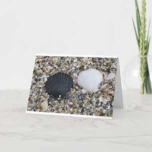 Cartão de Amor de conchas marítimas