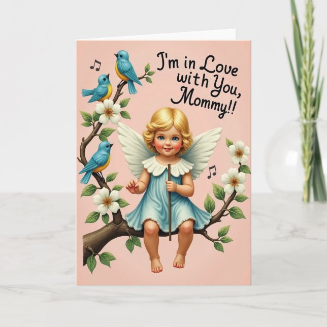 Cartão de Amor de Criança Anjo (Frente)