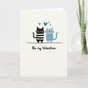 Cartão de Amor de Gatos Seja Meu Namorado