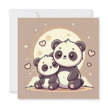 Cartão de Amor de Lua Panda