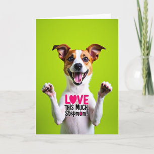 Cartão de Amor de Madrasta de Cachorro Animado
