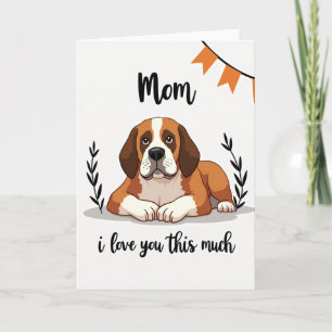 Cartão de Amor de Mãe Chevron Cachorro