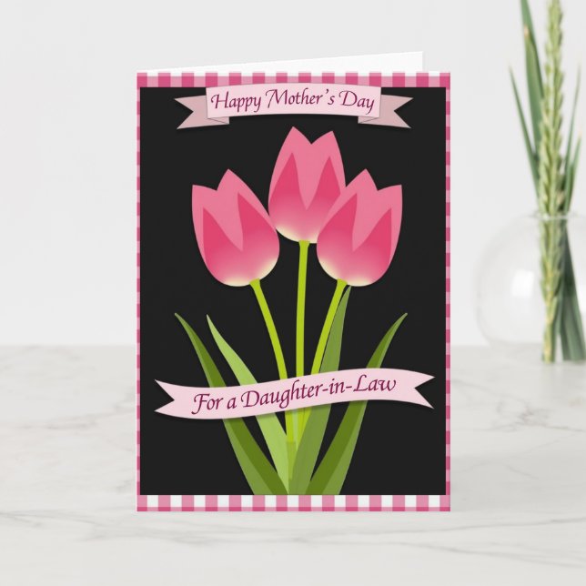 Cartão de Amor de Mãe com Tons de Rosa (Frente)