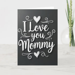 Cartão de Amor de Mãe na Lousa