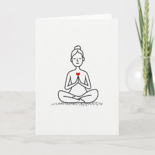 Cartão de Amor de Meditação Simples