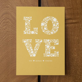 Cartão de Amor de Mostarda "Ame-Te Sempre, Para Se