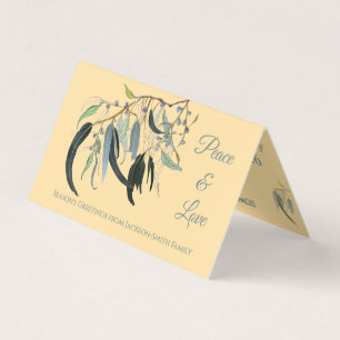 Cartão de Amor de Paz Eucalyptus, de Cores Aquátic