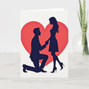 Cartão de Amor de Proposta de Casamento