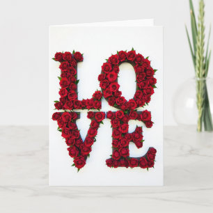 Cartão de Amor de Rosa Vermelha Simples