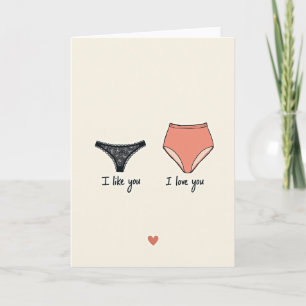 Cartão de Amor de Roupa Íntima Engraçada