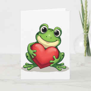 Cartão de Amor de Sapo Fofo