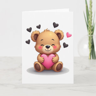 Cartão de Amor de Urso Teddy Fofo