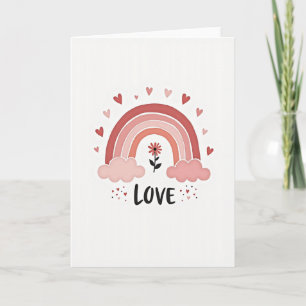 Cartão de Amor do Arco-íris do Dia dos Namorados
