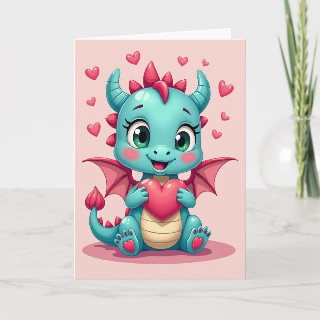 Cartão de Amor do Bebê Dragão (Frente)
