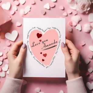 Cartão de Amor do Coração do feliz dia de os namor