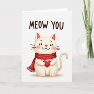 Cartão de Amor do Gato Meow You