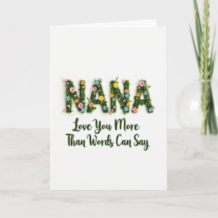 Cartão de Amor do Nome da Família Floral