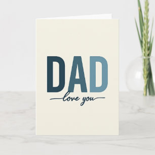 Cartão de Amor do Papai Azul Turquesa