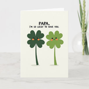 Cartão de Amor do Papai Sortudo