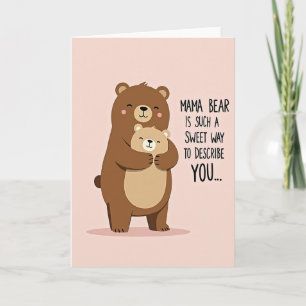Cartão de Amor Doce da Mamãe Urso
