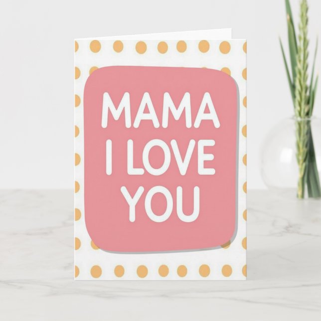 Cartão de Amor Doce Mamãe (Frente)