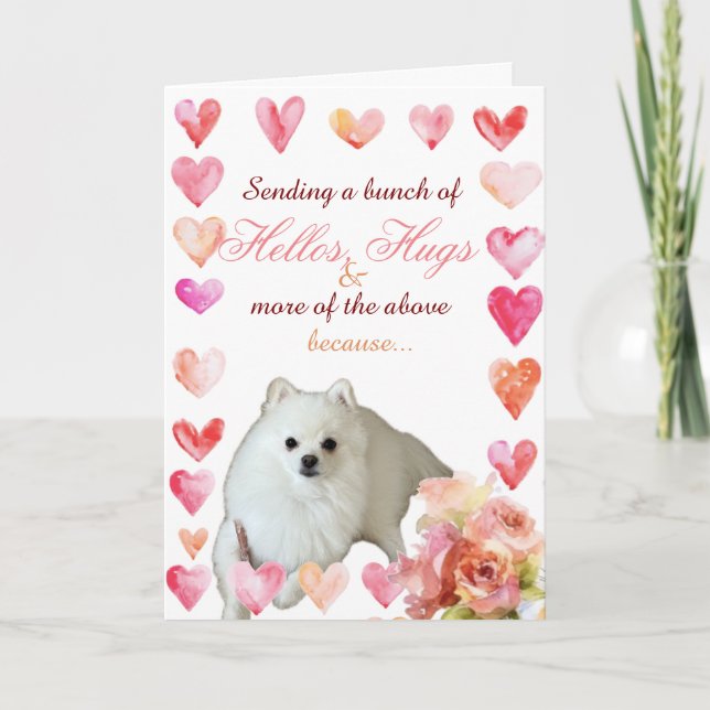 Cartão de Amor e Abraços com Punny Pup (Frente)