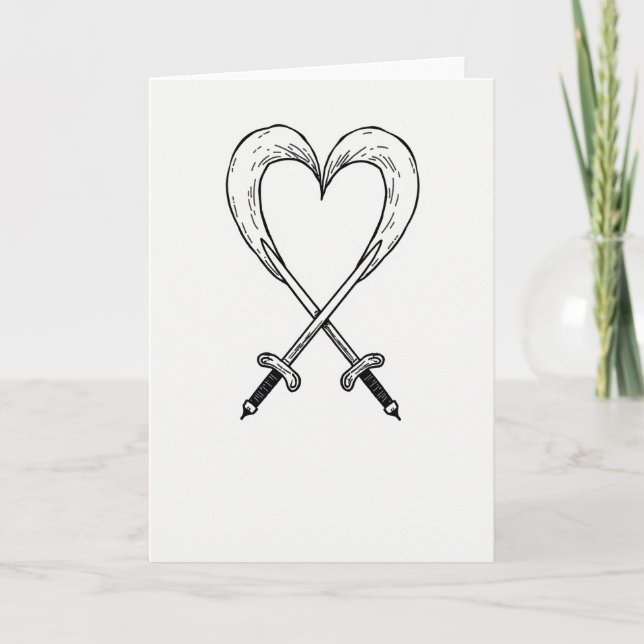 Cartão de Amor e Força Simples (Frente)