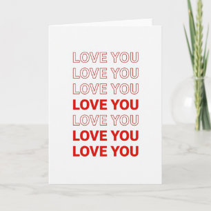 Cartão de Amor Empilhado Minimalista