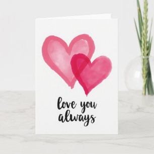 Cartão de Amor Eterno em Aquarela