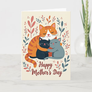 Cartão de Amor Felino da Família Matte