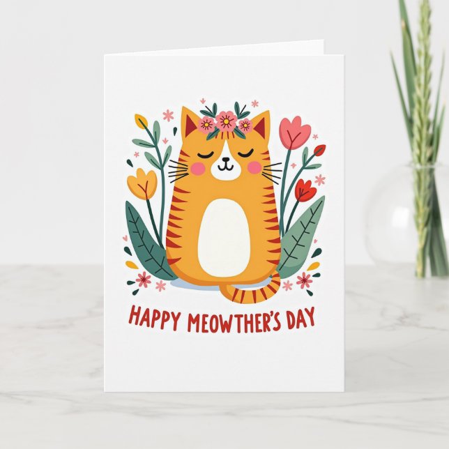 Cartão de Amor Gatinho Laranja Baço (Frente)