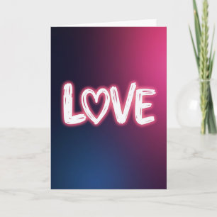Cartão de Amor Glowing Minimalista