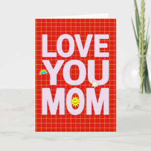 Cartão de Amor Gráfico para Você Mamãe