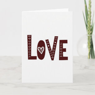 Cartão de Amor Kraft Minimalista