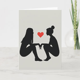 Cartão de Amor Lésbico Simples