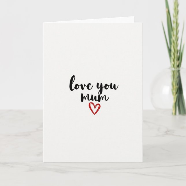 Cartão de Amor Listrado para a Mamãe (Frente)