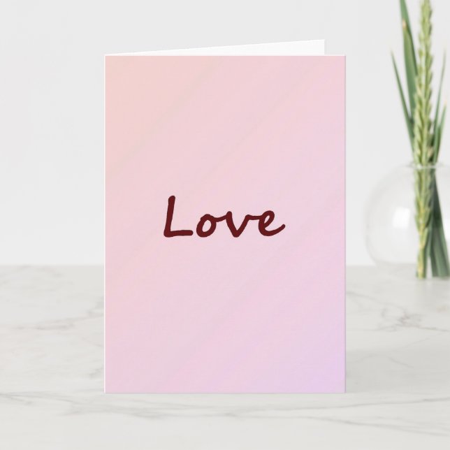 Cartão de Amor Manuscrito Minimalista (Frente)