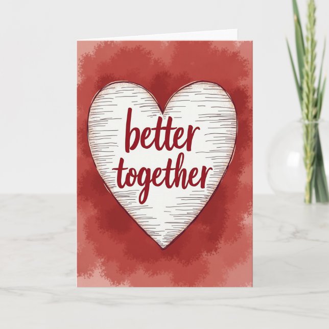 Cartão de Amor Melhor Juntos (Frente)