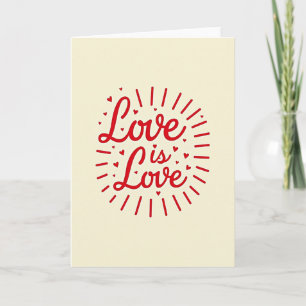 Cartão de Amor Minimalista é Amor