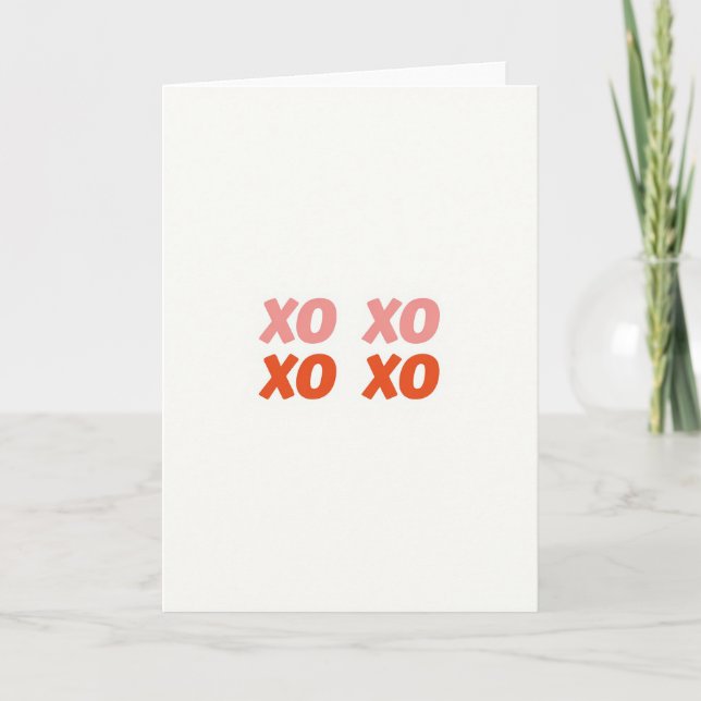 Cartão de Amor Minimalista Xo (Frente)