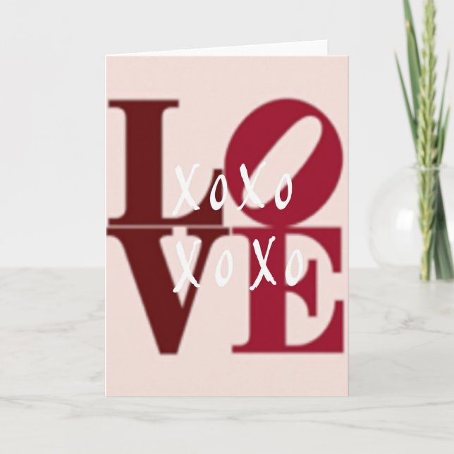 Cartão de Amor Minimalista Xoxo (Frente)