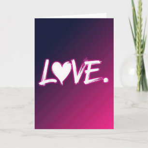 Cartão de Amor Neon Simples