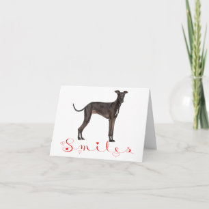 Cartão de Amor Olá Cachorrinho Greyhound Fofo Te A