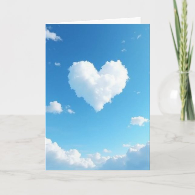 Cartão de Amor Paisagem de Nuvens Sentimental (Frente)