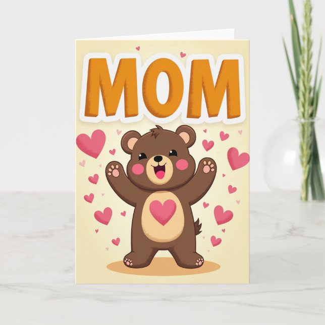 Cartão de Amor para a Mãe Mais Querida (Frente)