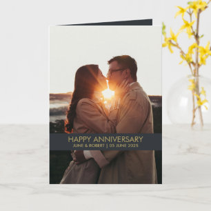 Cartão de amor para fotos do aniversário moderno