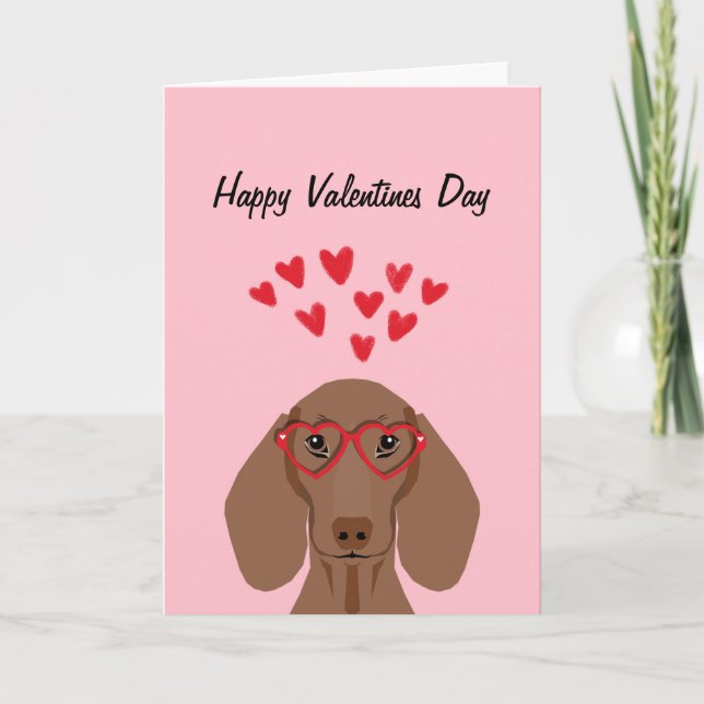 Cartão de Amor para Namorados Doxie Dachshund - ve (Frente)