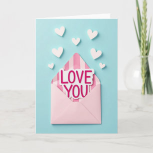 Cartão de Amor Pastel de Coração
