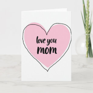 Cartão de Amor Pastel Sincero para Mãe