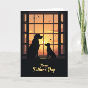 Cartão de Amor Paternal Céu Dourado